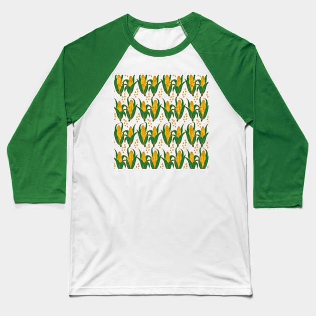 Corn on the Cob Baseball T-Shirt by HLeslie Design